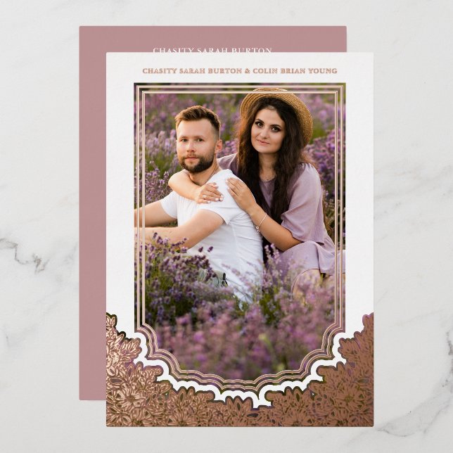 Botanical Frame Photo Wedding Flower & Branches (Front/Back)