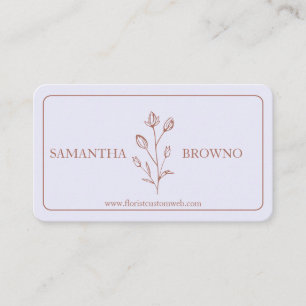 Botanical Framed Flower Business Card