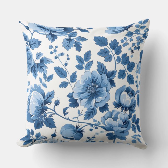 Botanical French Cottagecore Style Cushion (Front)