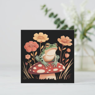 Botanical Frog Lovers Gifts Floral Flower Nature Invitation