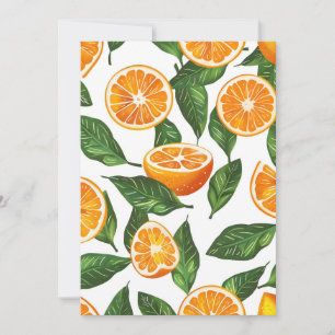 Botanical Fruit Orange Citrus Seamless Announcement