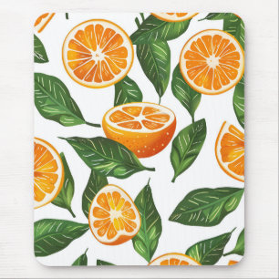 Botanical Fruit Orange Citrus Seamless Mouse Mat