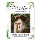 Botanical Funeral Welcome Sign Celebration of Life