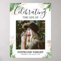 Botanical Funeral Welcome Sign Celebration of Life