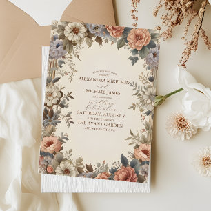 Botanical Garden Art Nouveau Wedding Invitation