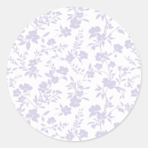 Botanical Garden Dusty Lavender - Neutral Classic Round Sticker