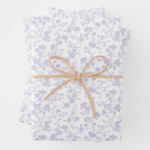 Botanical Garden Dusty Lavender - Neutral Wrapping Paper Sheet