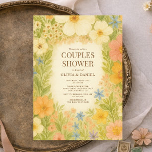Botanical Garden Floral Couples Shower Invitation