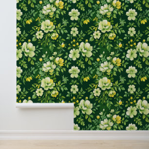  Botanical Garden Green Floral Peel and Stick Wallpaper