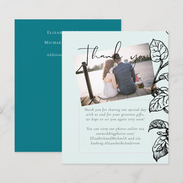 Botanical Garden Leaves Budget Wedding (Front/Back)