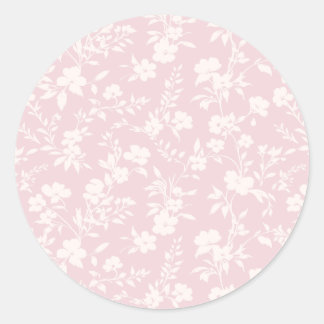 Botanical Garden Neutral - Blush Pink Classic Round Sticker
