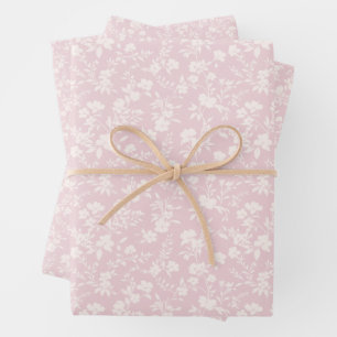 Botanical Garden Neutral - Blush Pink Wrapping Paper Sheet