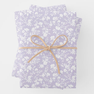 Botanical Garden Neutral - Dusty Lavender Wrapping Paper Sheet