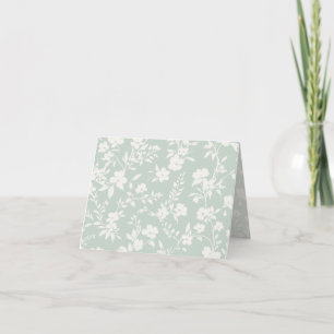 Botanical Garden Neutral - Muted Sage Thank You Card