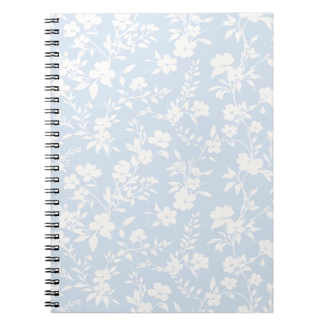 Botanical Garden Neutral - Powder Blue Notebook (Front)