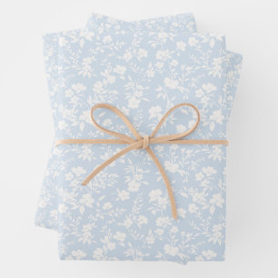 Botanical Garden Neutral - Powder Blue Wrapping Paper Sheet