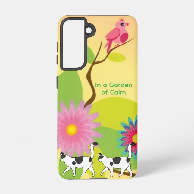 Botanical Garden of Calm Cat Galaxy Case (Back)
