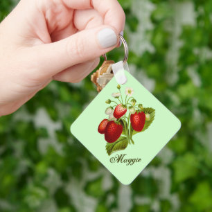Botanical Garden Strawberry Key Ring