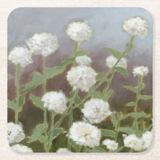 Botanical Garden Study I Square Paper Coaster (Front)
