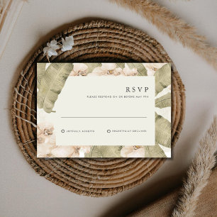 Botanical Garden Tropical Floral Wedding RSVP Card