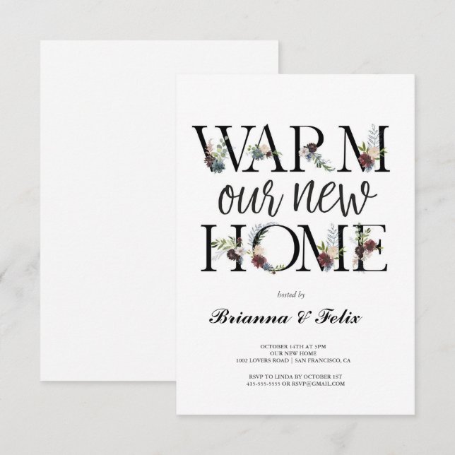 botanical garden Tropical Green Housewarming Party Invitation (Front/Back)
