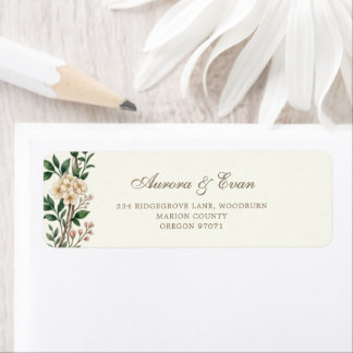 Botanical Garden Wedding Return Address Label