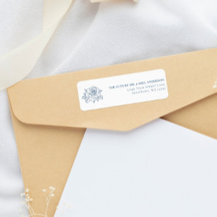 Botanical Garden Wedding Steel Blue Floral Return
