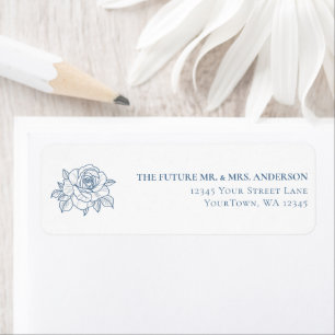 Botanical Garden Wedding Steel Blue Floral Return