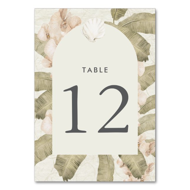 Botanical Garden Wedding  Table Number (Back)