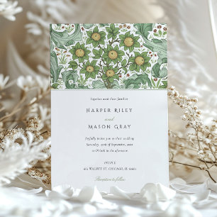 Botanical Garden William Morris Floral Wedding Invitation
