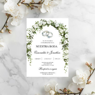 Botanical garden with ring Wedding Invitation