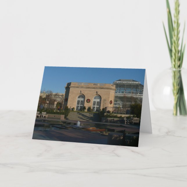 Botanical Gardens at Christmas in Washington DC Holiday Card (Front)