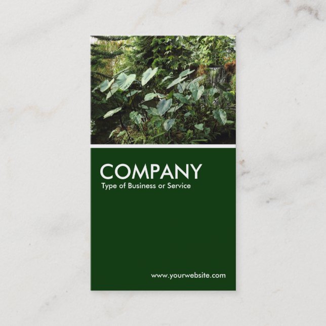 Botanical Gardens - Dark Green Business Card (Front)