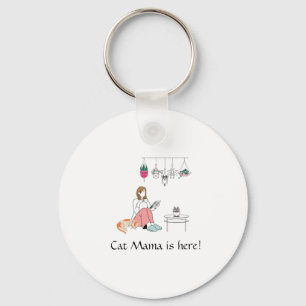 Botanical Girl Line Art Personalised  Key Ring