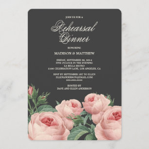 Botanical Glamour   Rehearsal Dinner Invitation