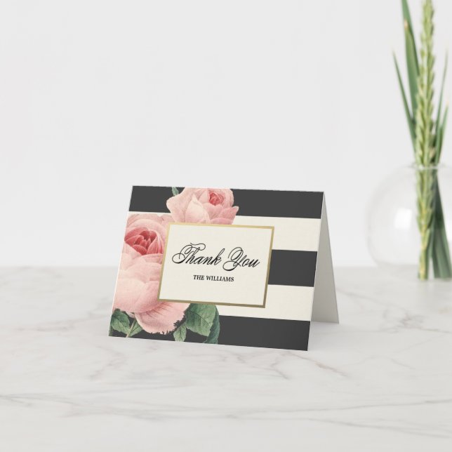 Botanical Glamour | Thank You Note Card (Front)