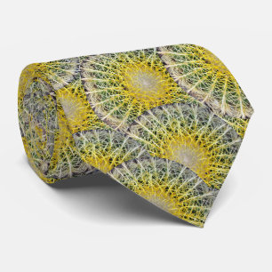 Botanical Globe Cactus Plant Photo Tie