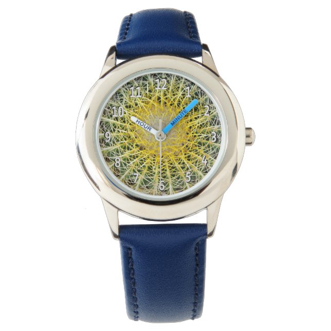 Botanical Globe Cactus Plant Photo Watch (Front)