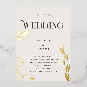 Botanical Gold Foil Wedding