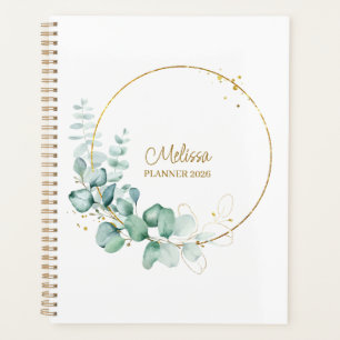 Botanical Gold Greenery Eucalyptus Planner