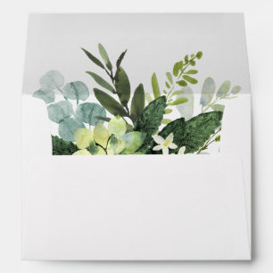 Botanical Gold Greenery Pre-Printed Address 5x7 Envelope