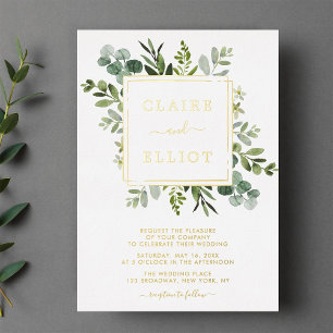 Botanical Gold Greenery Wedding 