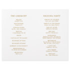 Botanical Gold Greenery Wedding Ceremony Program