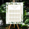 Botanical Gold Greenery Wedding Seating Chart