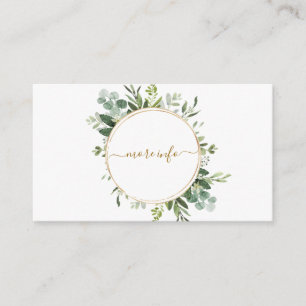 Botanical Gold Greenery Wreath Wedding More Info Enclosure Card