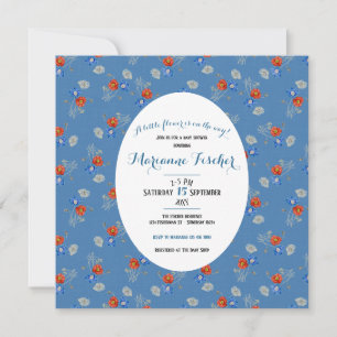 Botanical grandmillennial Baby Shower invitation