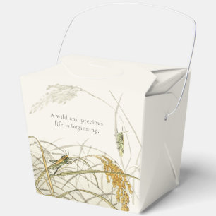 Botanical Grasshopper Gender Neutral Baby Shower Favour Box