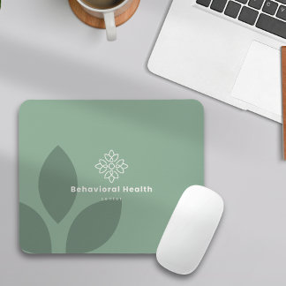 Botanical Green Counselor Behavioral Health Logo  Mouse Mat