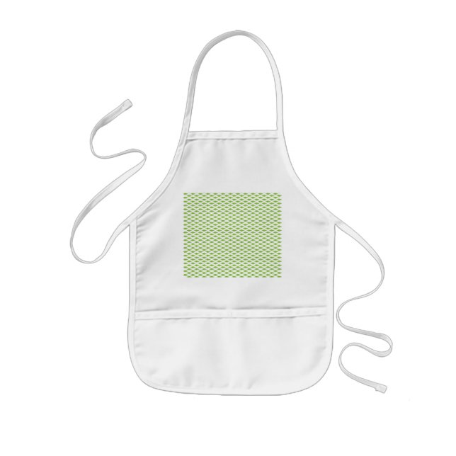 Botanical Green File Folder Set Kids Apron (Front)