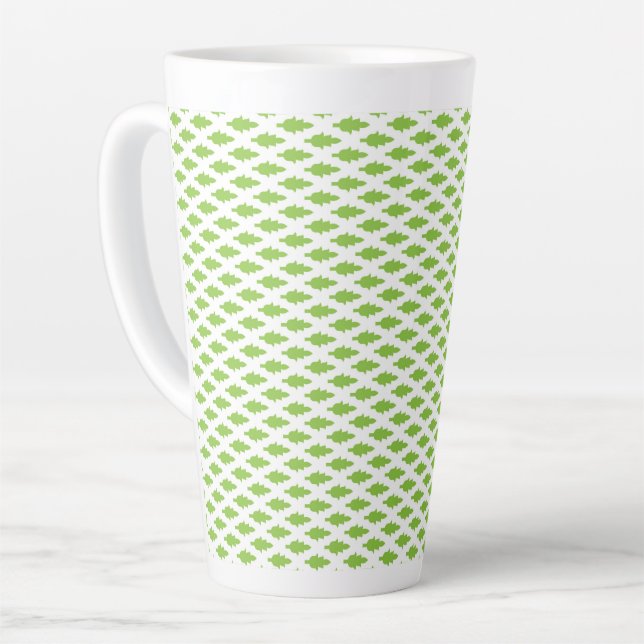 Botanical Green File Folder Set Latte Mug (Left Angle)